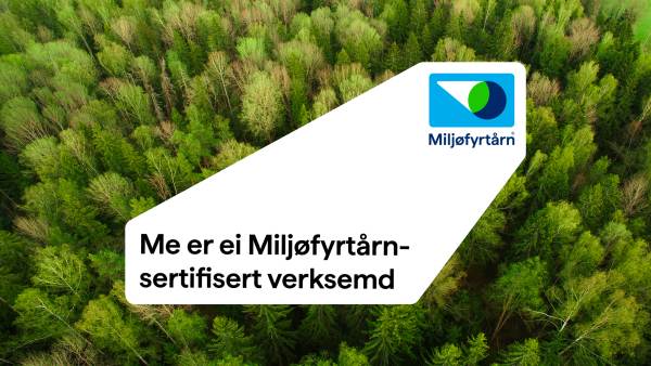 Vi er miljøfyrtårnsertifisert!